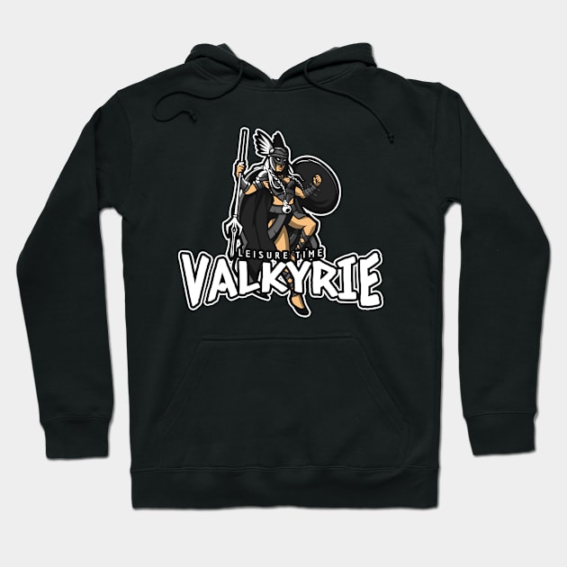 Leisure Time Valkyrie Viking Fan Hoodie by BlueTodyArt